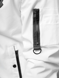 Kurtka męska bomberka biała OZONEE JS/84M3036/281