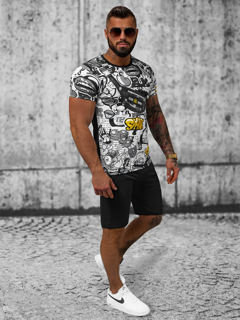 Чоловічий спортивний комплект Чорно-Жовтий OZONEE O/HM789Z