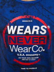 T-Shirt męski niebieski OZONEE JS/SS10925Z