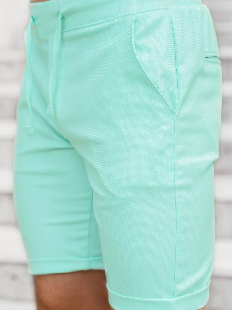 Spodenki męskie chinos miętowy OZONEE DJ/1013