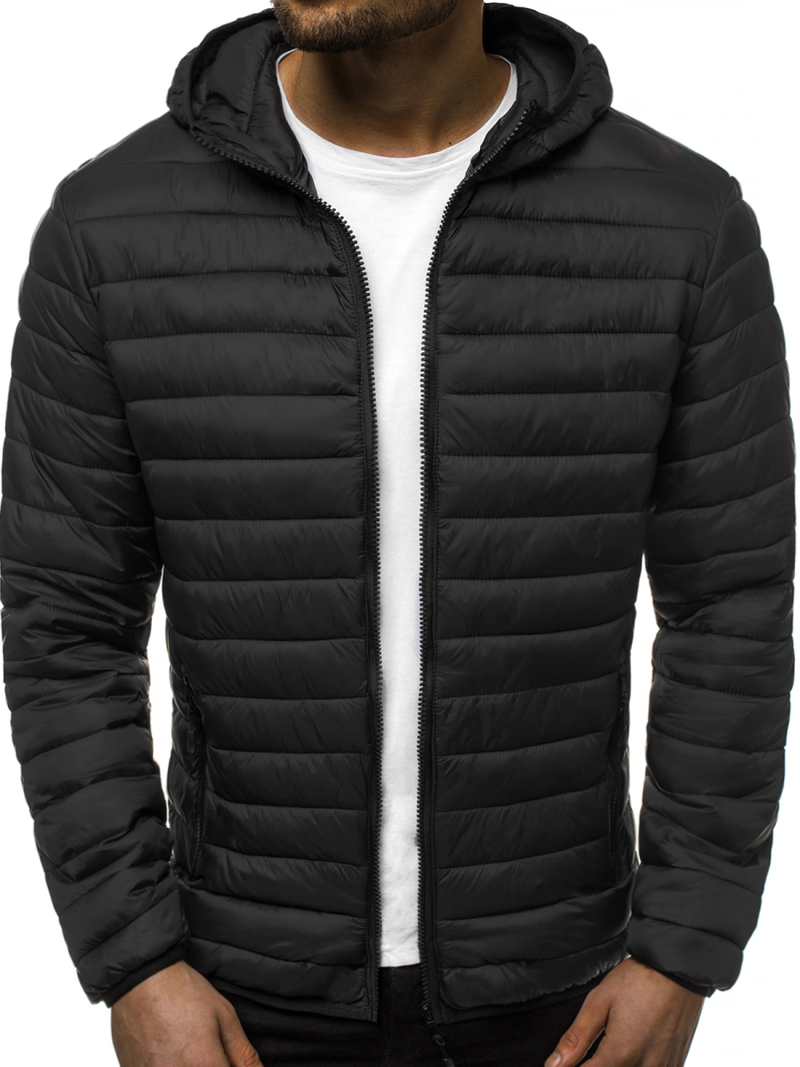 Kurtka męska przejściowa czarna OZONEE JS/LY35