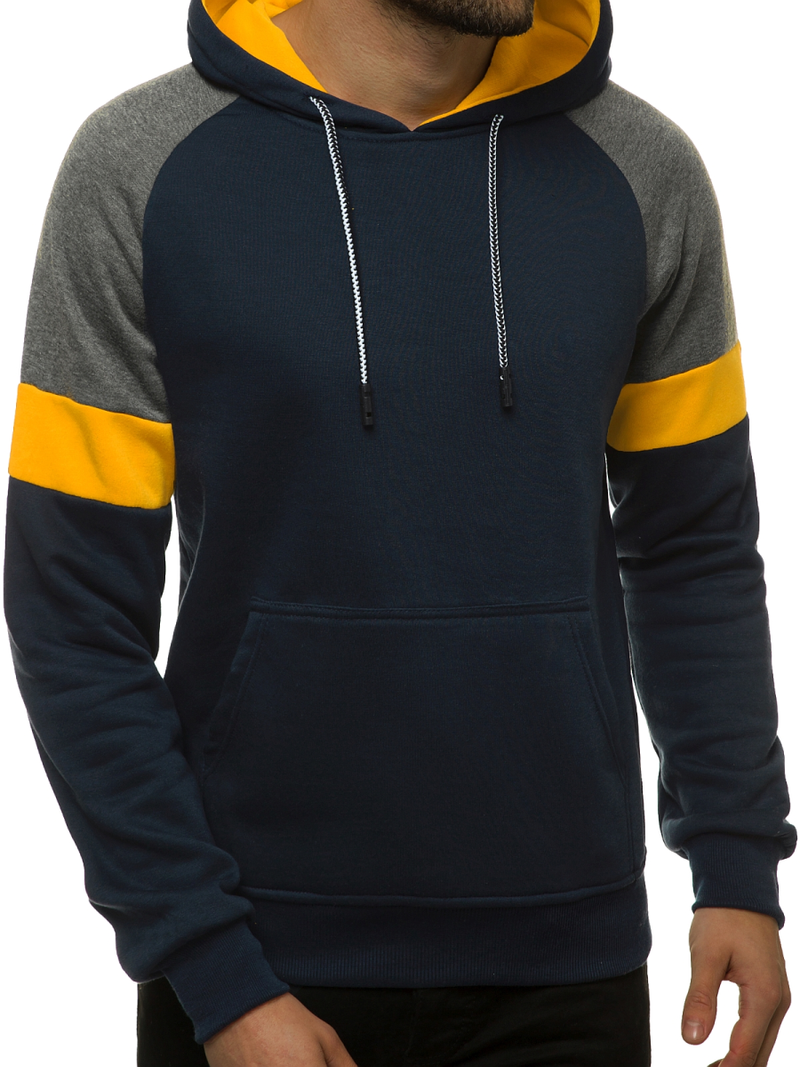 Толстовка з капюшоном чоловіча Темно-Синя OZONEE JS/KS2236