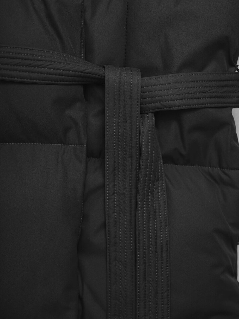 Płaszcz zimowy damski pikowany czarny OZONEE JS/5M3227/392