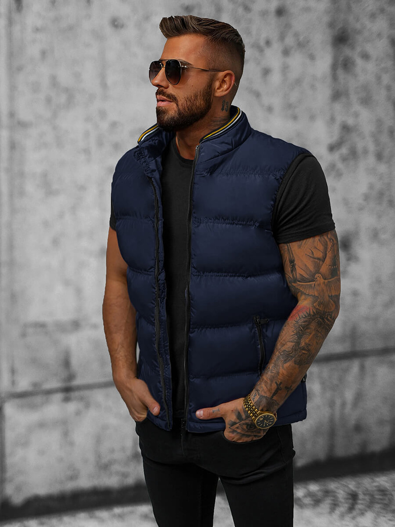 Безрукавка чоловіча tемно-cиня OZONEE N/7131Z