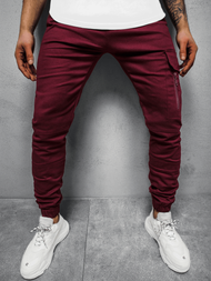 Штани чоловічі джоггери Бордові OZONEE O/11104