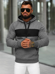 Bluza z kapturem męska grafitowa OZONEE JS/8B1315/5