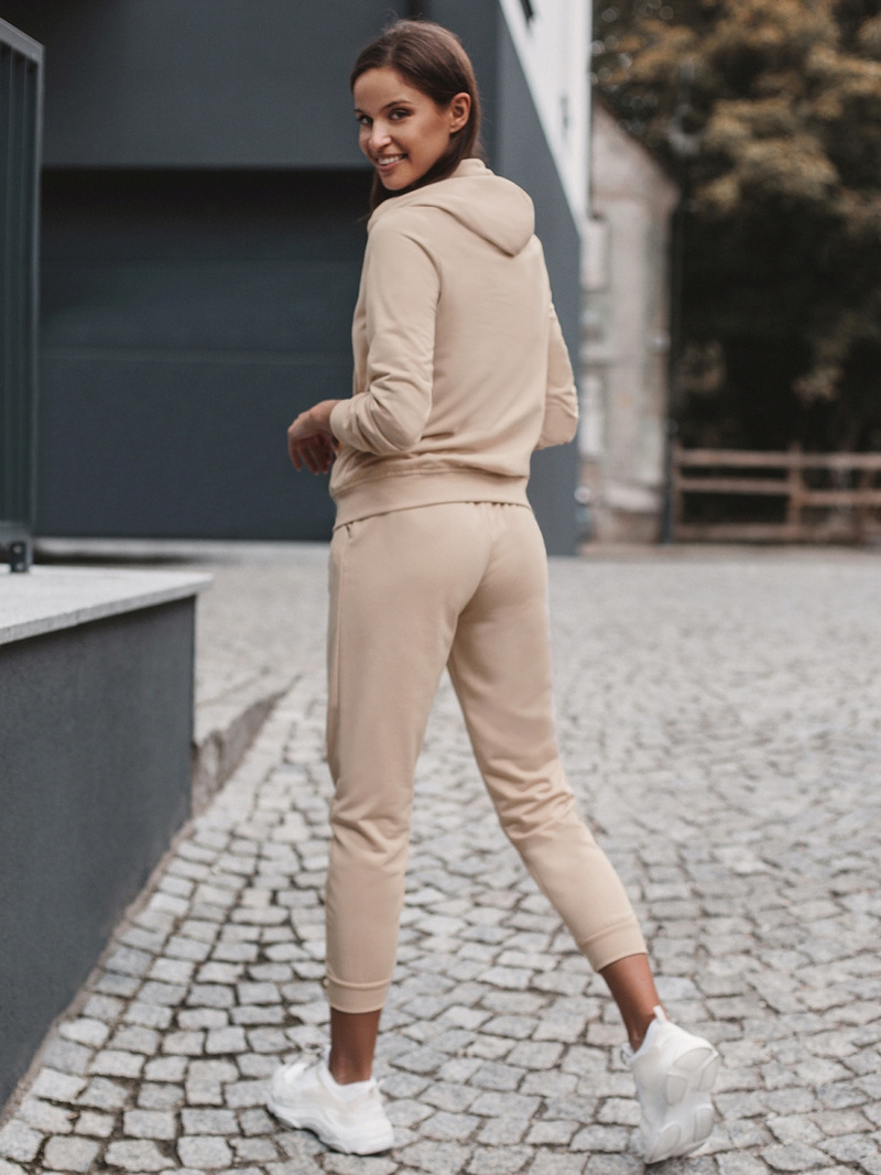 Komplet dresowy dwuczęściowy beżowy OZONEE O/MB2038/21