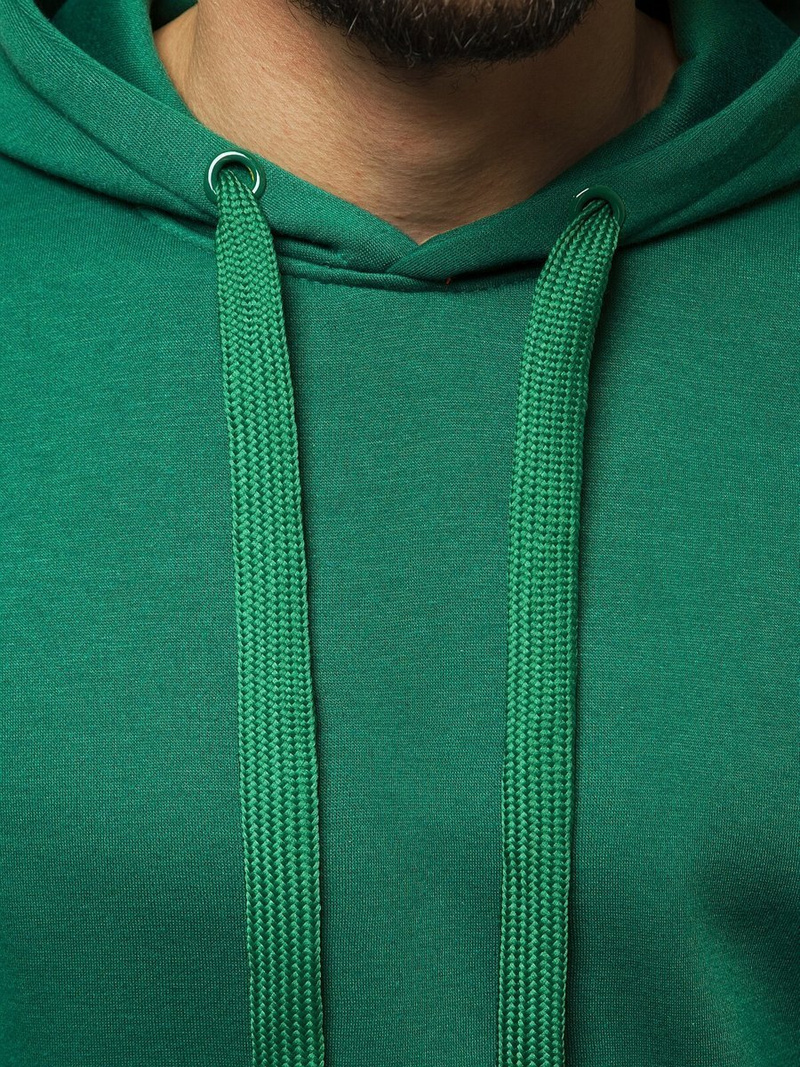 Bluza męska z kapturem kangurka zielona OZONEE JS/Y10110