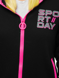 Bluza rozpinana damska czarna OZONEE JS/KSW3012