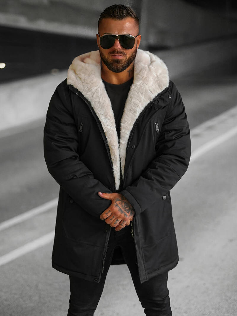 Kurtka zimowa męska czarna OZONEE JS/22M315/392Z