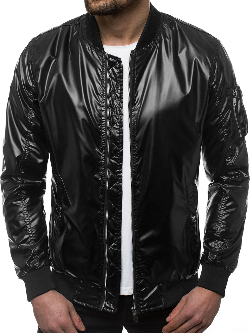 Kurtka bomberka męska czarna OZONEE N/6147