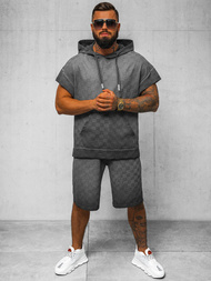 Komplet dresowy męski czarny OZONEE O/3C113/9