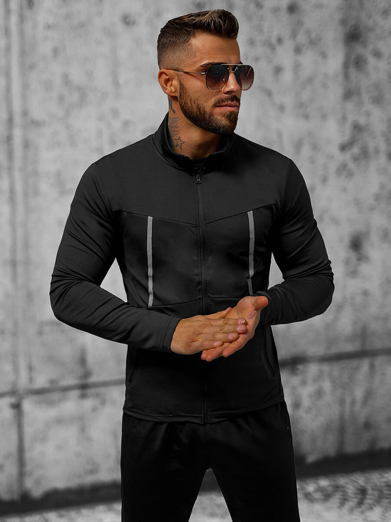 Kurtka przejściowa męska czarna OZONEE JS/M10308