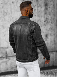 Kurtka męska jeansowa czarna OZONEE NB/MJ508NZ