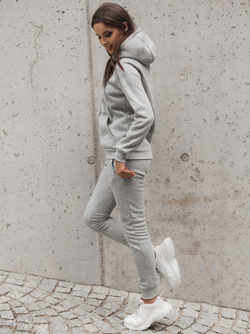 Жіночий спортивний костюм з двох частин ciрий OZONEE JS/68C20382/2