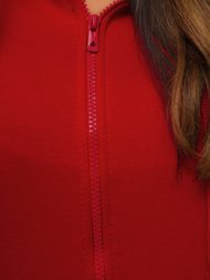 Bluza damska rozpinana z kapturem ciemno-czerwona OZONEE JS/W03Z