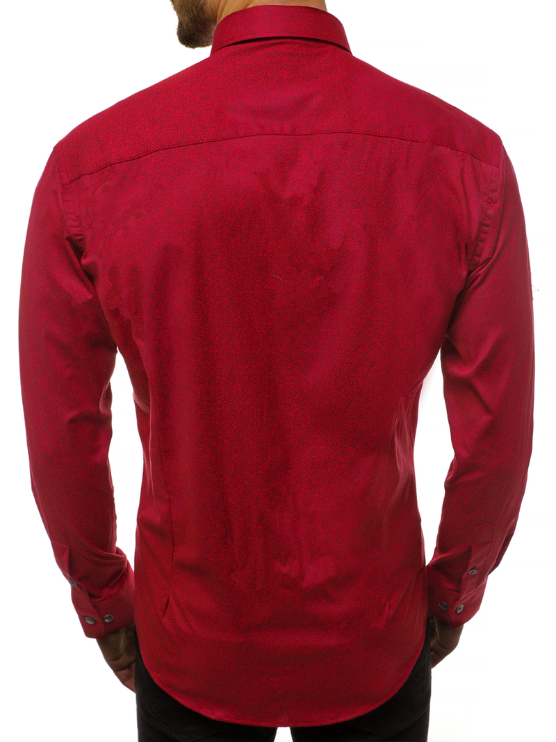 Koszula męska czerwona OZONEE B/K59