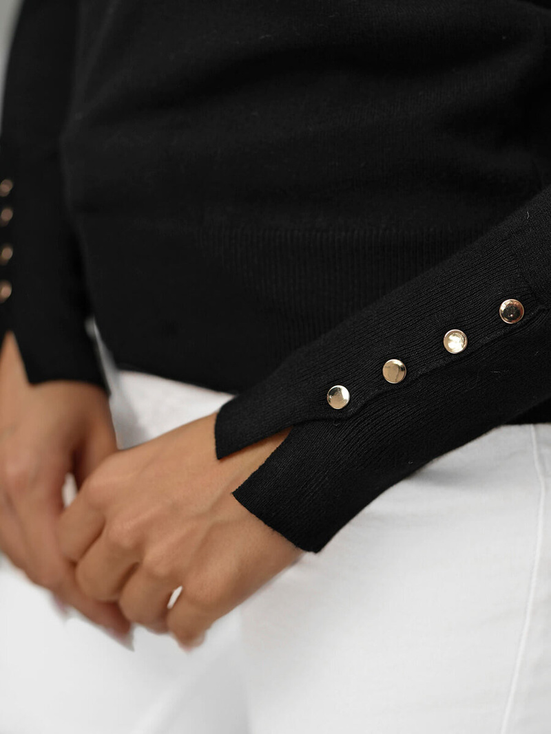 Жіночий светр чорний OZONEE JS/8004/9