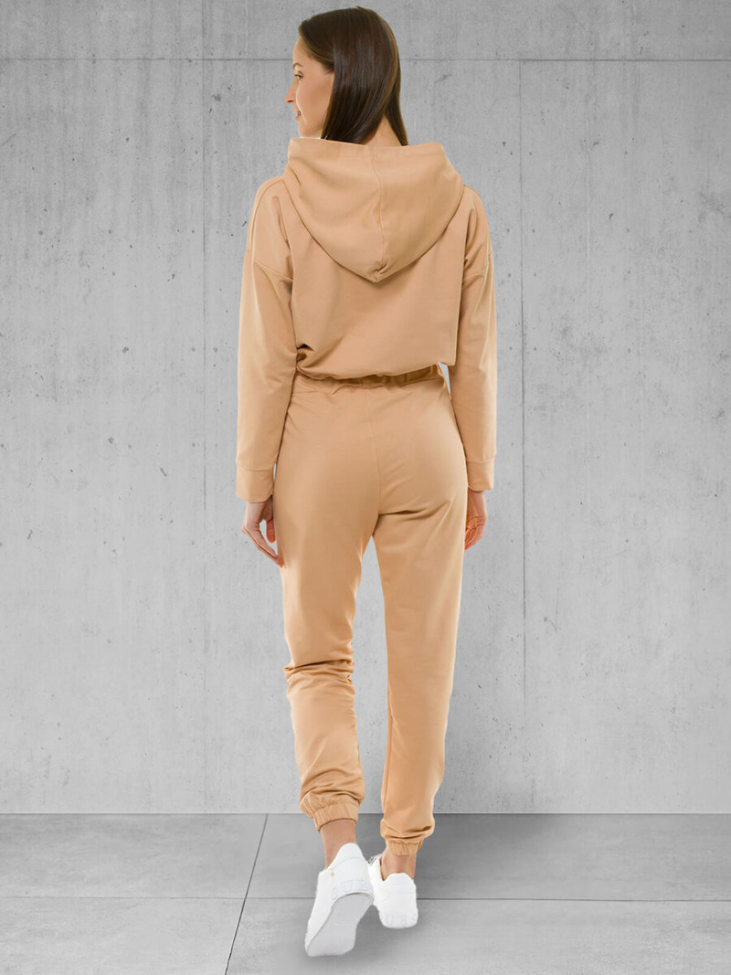 Komplet dresowy dwuczęściowy beżowy OZONEE O/12108