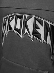 Bluza z kapturem oversize grafitowa OZONEE O/SWE23019