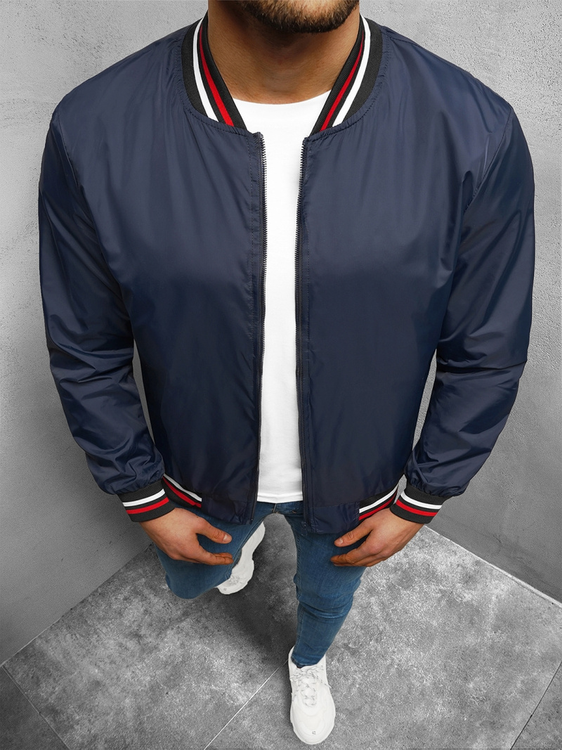 Kurtka przejściowa męska bomberka granatowa OZONEE JS/8M96/25