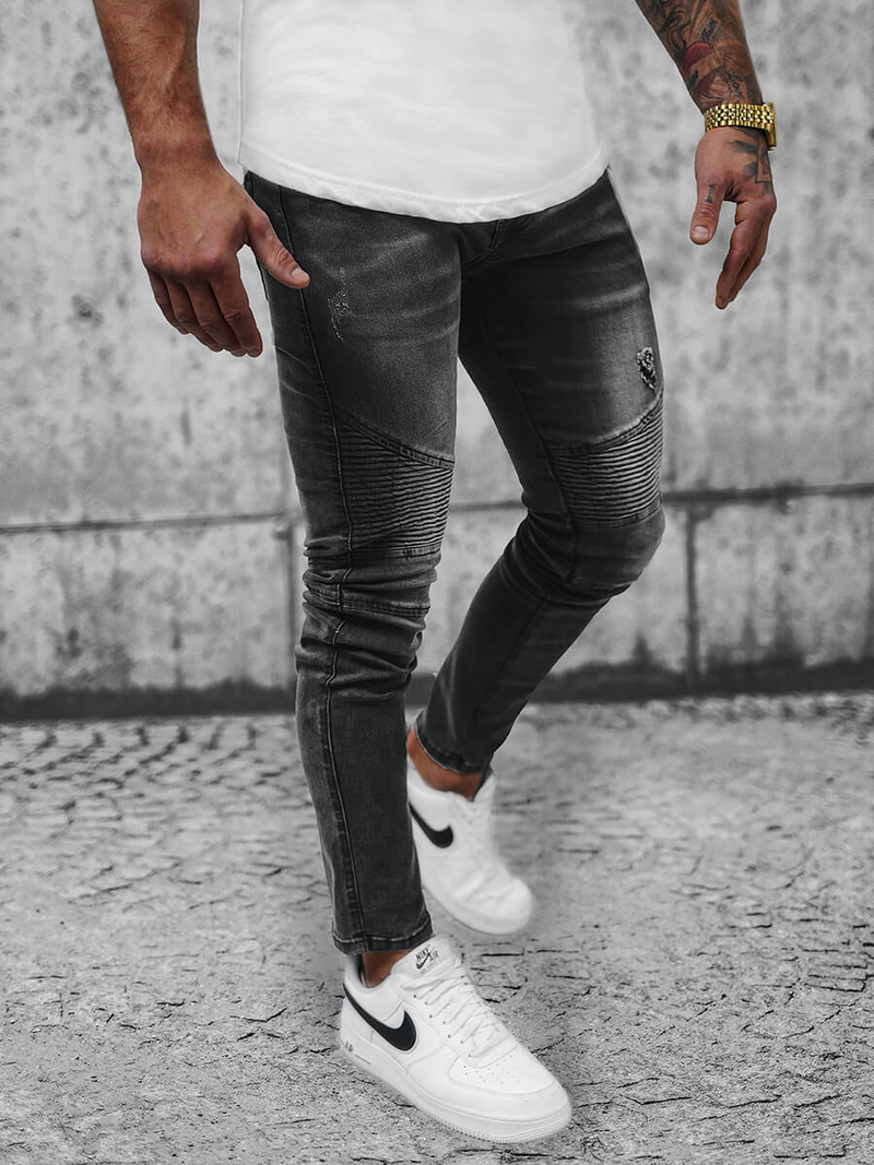 Чоловічі джинси графіт OZONEE NB/MP0028GZ