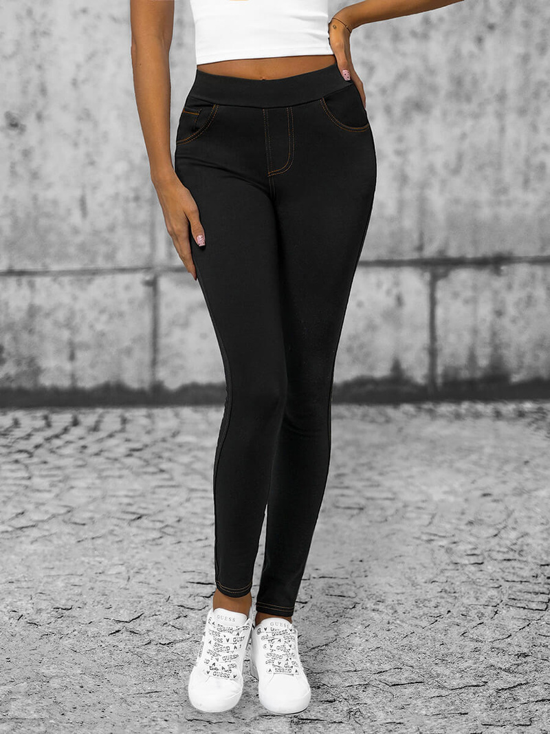 Legginsy damskie czarne OZONEE JS/1016/A1Z