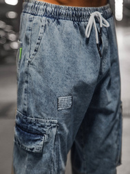 Spodnie męskie jogger niebieskie OZONEE O/6207