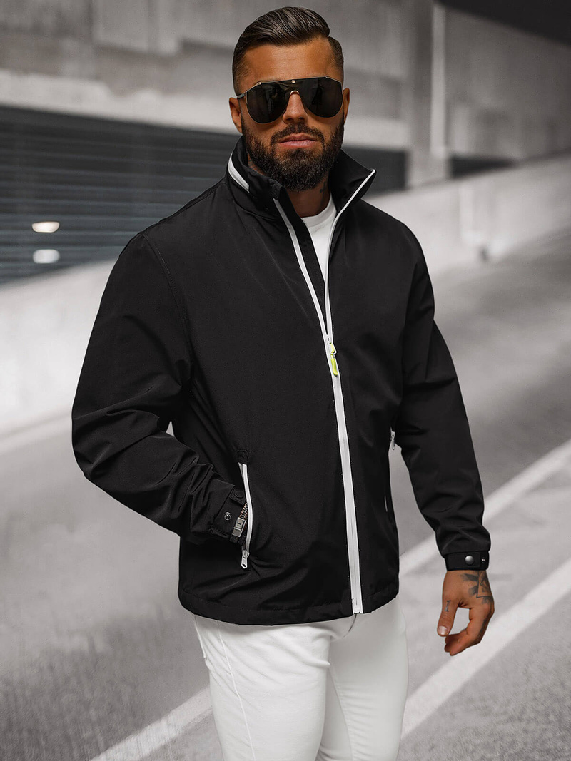 Kurtka męska softshell czarna OZONEE JS/5M3105/392Z