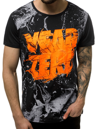 T-Shirt męski czarny OZONEE JS/KS1984