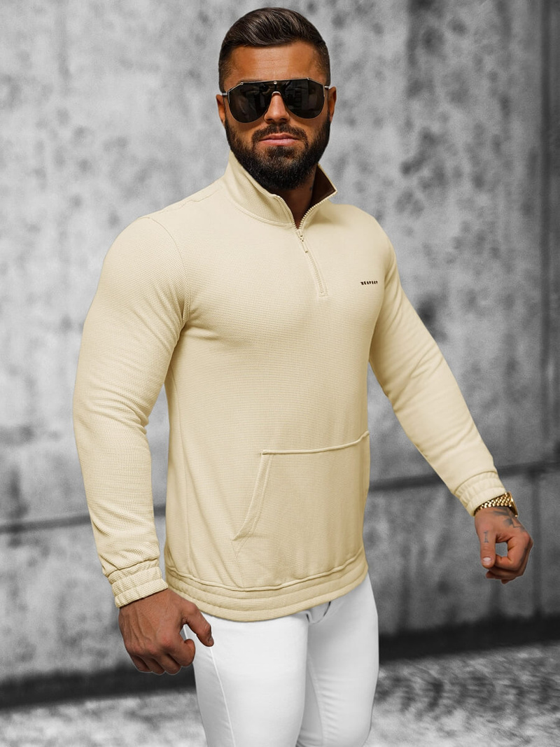 Bluza męska jasnobeżowa OZONEE O/TB2302