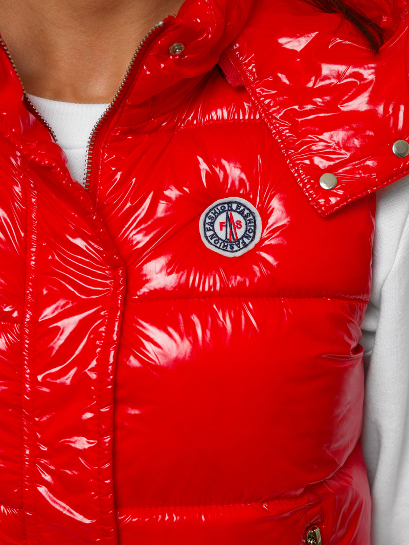 Стьобаний жіночий жилет червоний OZONEE O/SW025/4