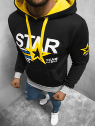 Bluza z kapturem męska czarna OZONEE JS/X-53