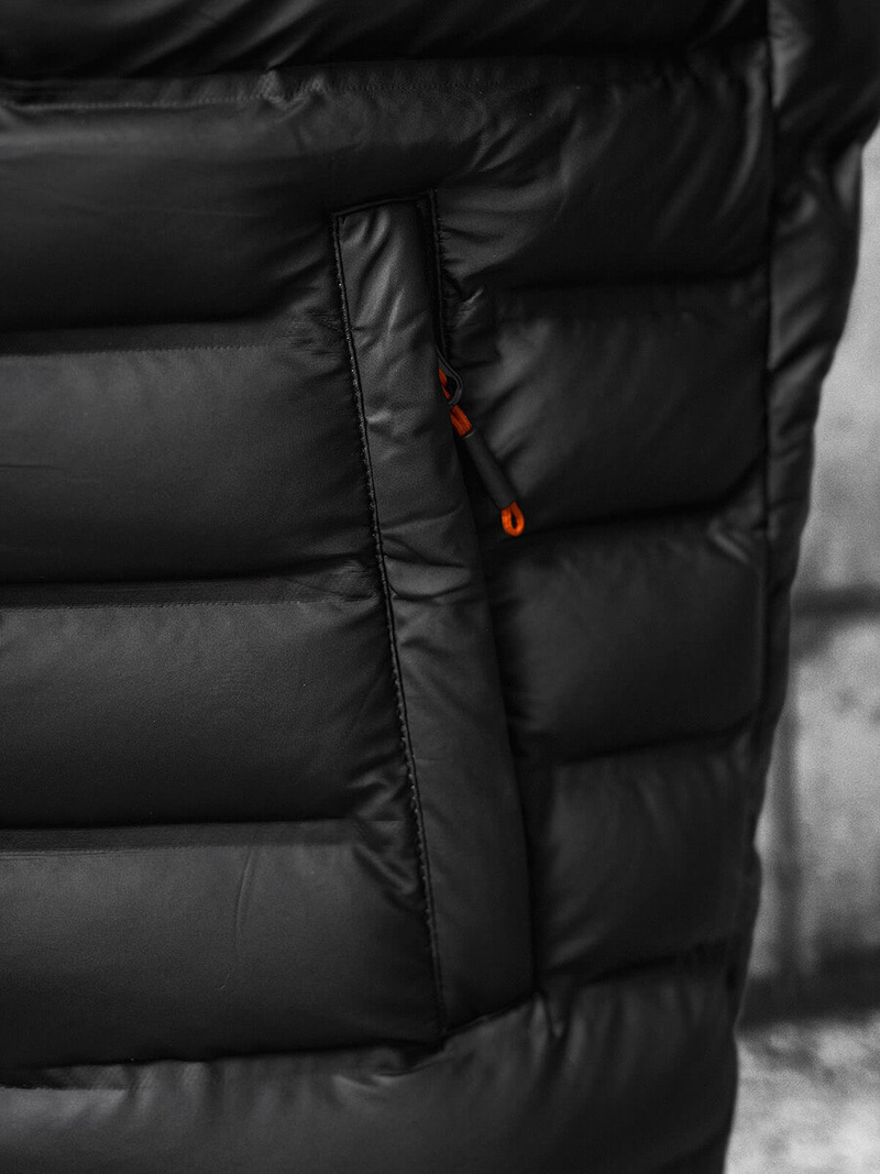 Kurtka męska pikowana czarna OZONEE JS/22M326/392