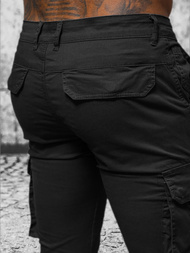 Spodnie męskie chino joggery czarne OZONEE NB/MP0202N