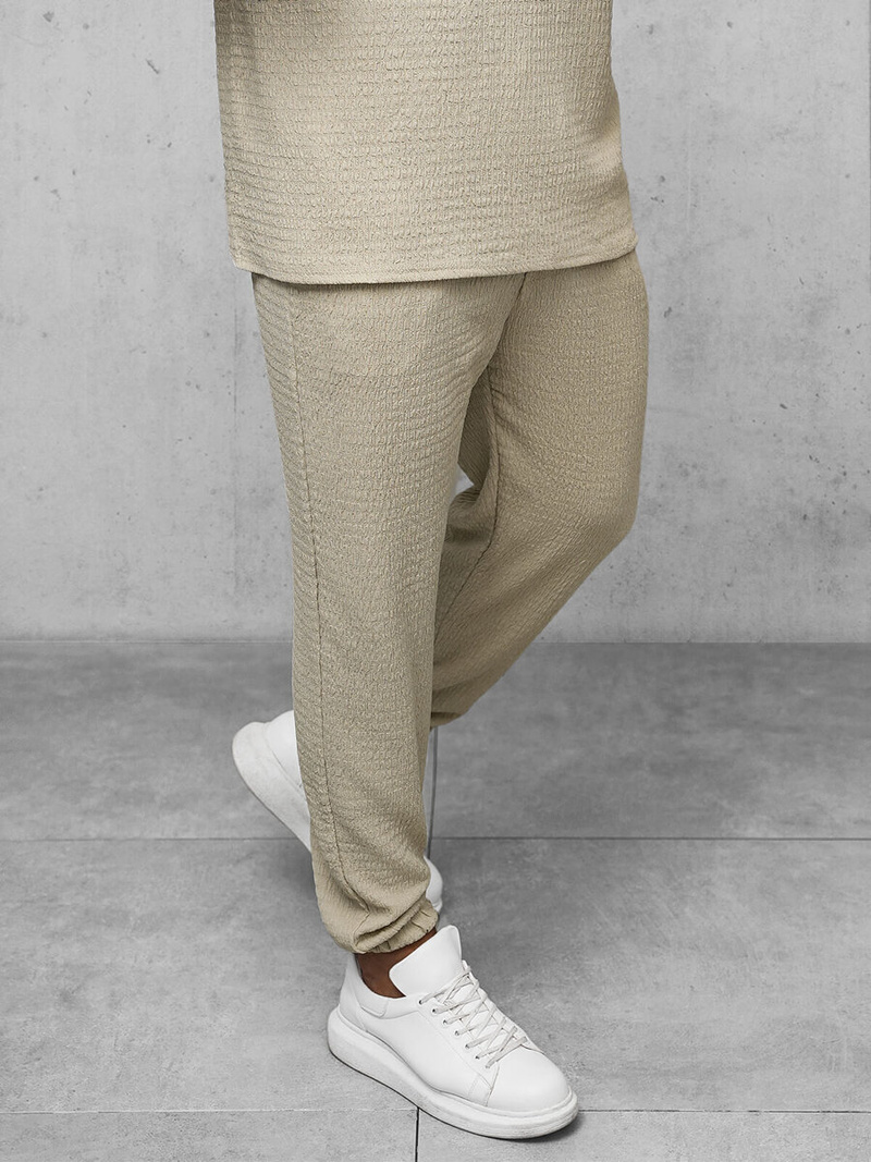 Spodnie dresowe męskie beżowe OZONEE O/K960SP