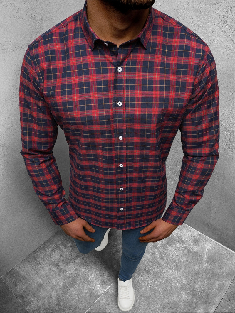 Сорочка чоловіча червона OZONEE O/1222