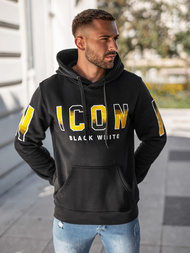 Bluza z kapturem męska czarna OZONEE JS/8B1739/3