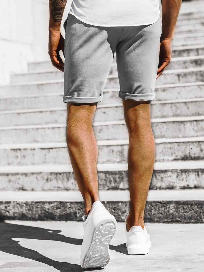 Spodenki męskie chinos szare OZONEE DJ/1002