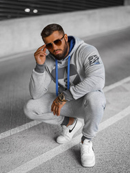 Komplet dresowy męski szary OZONEE JS/8C59/2Z