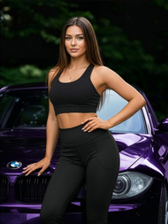 Legginsy damskie z szeroką nogawką czarne OZONEE JS/13K1810/3Z