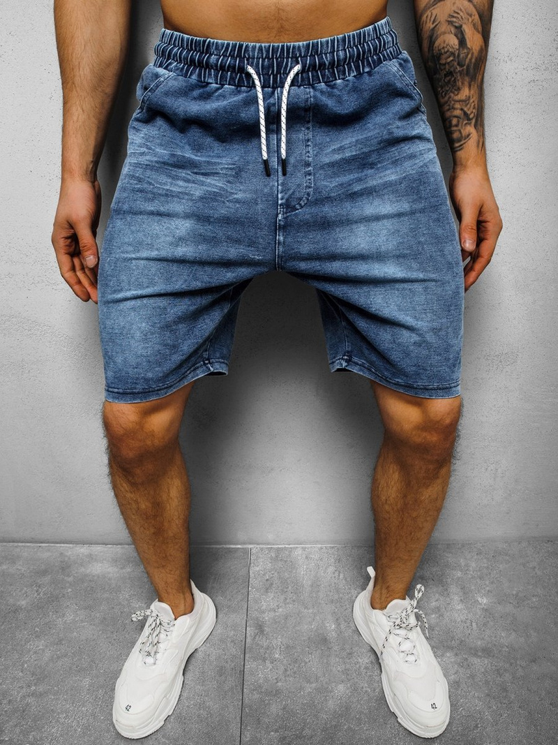 Spodenki męskie jeansowe niebieskie OZONEE JS/KK1070/1Z