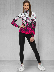 Komplet sportowy dwuczęściowy ciemno-różowy OZONEE O/20401