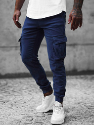 Spodnie męskie joggery granatowe OZONEE NB/MP0105BS