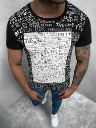 T-Shirt męski czarny OZONEE O/1173Z