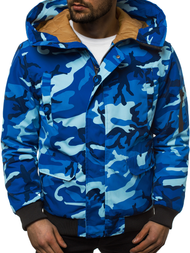 Kurtka zimowa męska moro-niebieska OZONEE JS/2019005