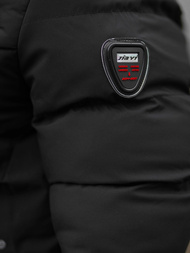 Kurtka zimowa męska pikowana czarna OZONEE JS/22M59/392