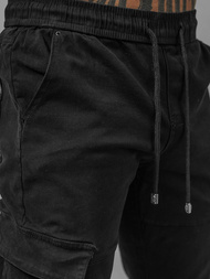 Spodnie męskie joggery czarne OZONEE NB/MP0105N