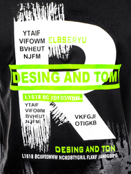 Футболка чоловіча Чорна OZONEE JS/KS1945