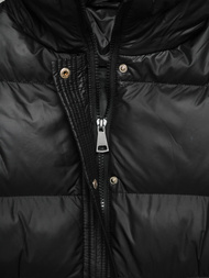 Płaszcz zimowy damski pikowany czarny OZONEE JS/5M3253/392